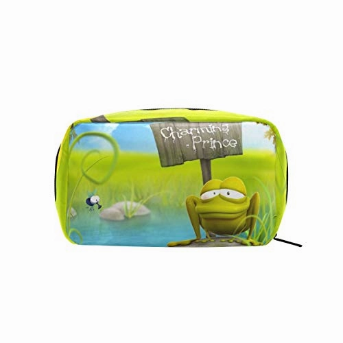 Cosmetic Bag Charming Prince Frog Girls Makeup Organizer Box Lazy Toiletry Case