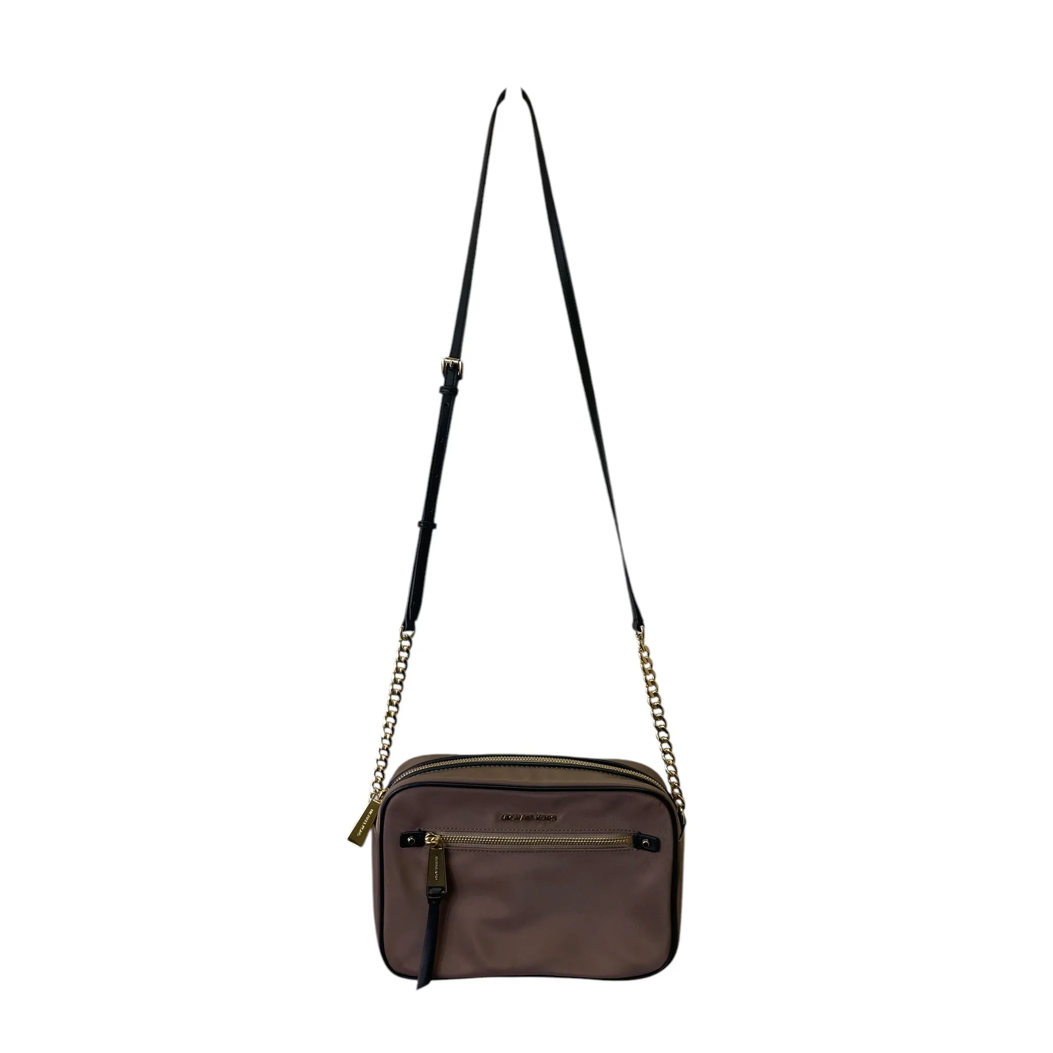 Crossbody Designer By Michael Kors In Black & Tan, Size:Medium