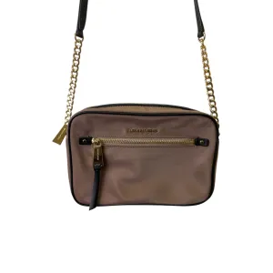 Crossbody Designer By Michael Kors In Black & Tan, Size:Medium