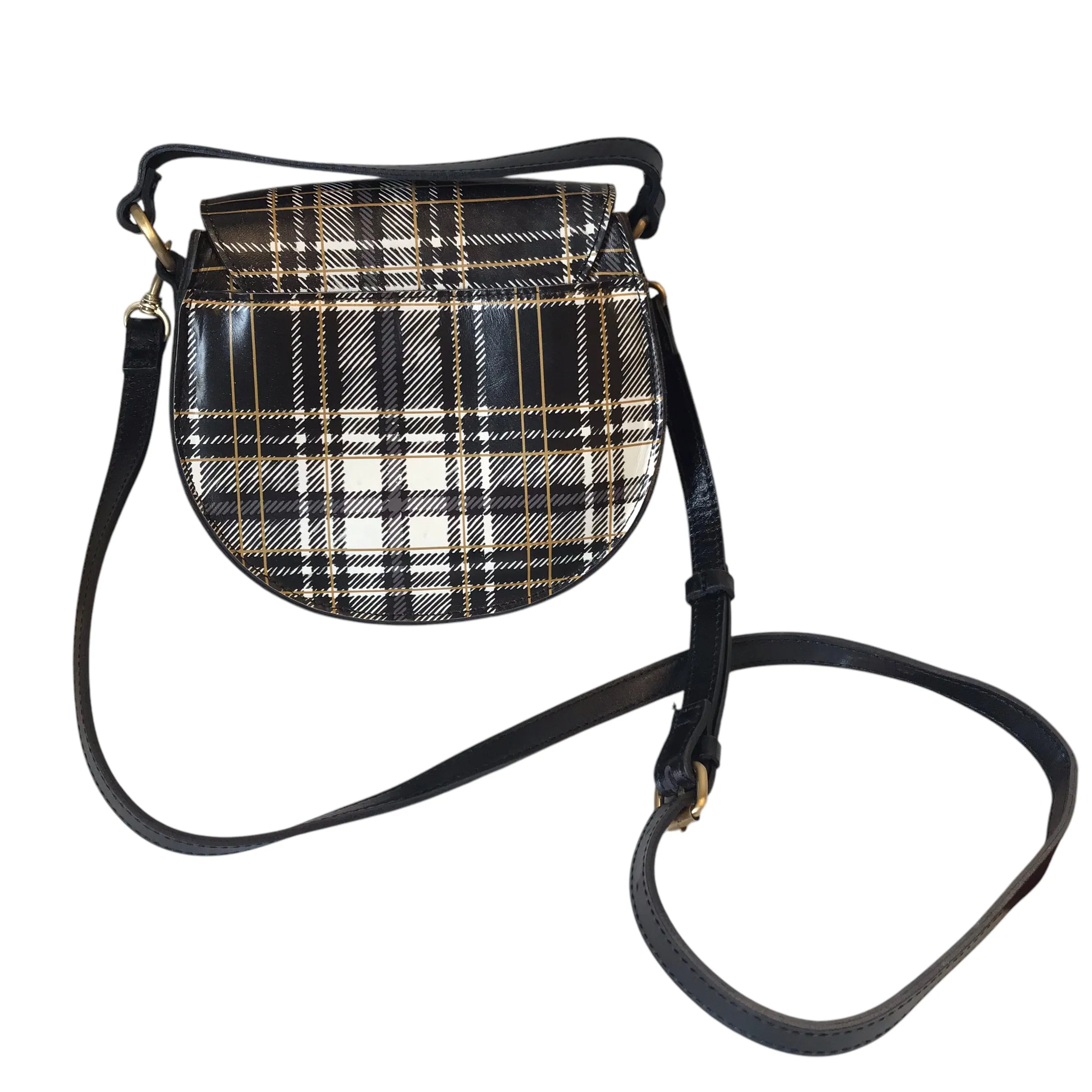 Crossbody Designer By Patricia Nash In Plaid Pattern, Size:Small