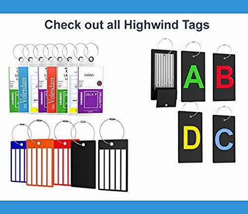 Cruise Luggage Tag Holder Zip Seal & Steel - Royal Caribbean & Celebrity Cruise (Clear - 8 Pack)