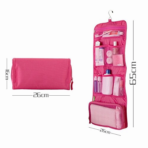 Damara Folding Toiletry Hanging Wash Bag With Hook Make Up Bags Organiser,Green