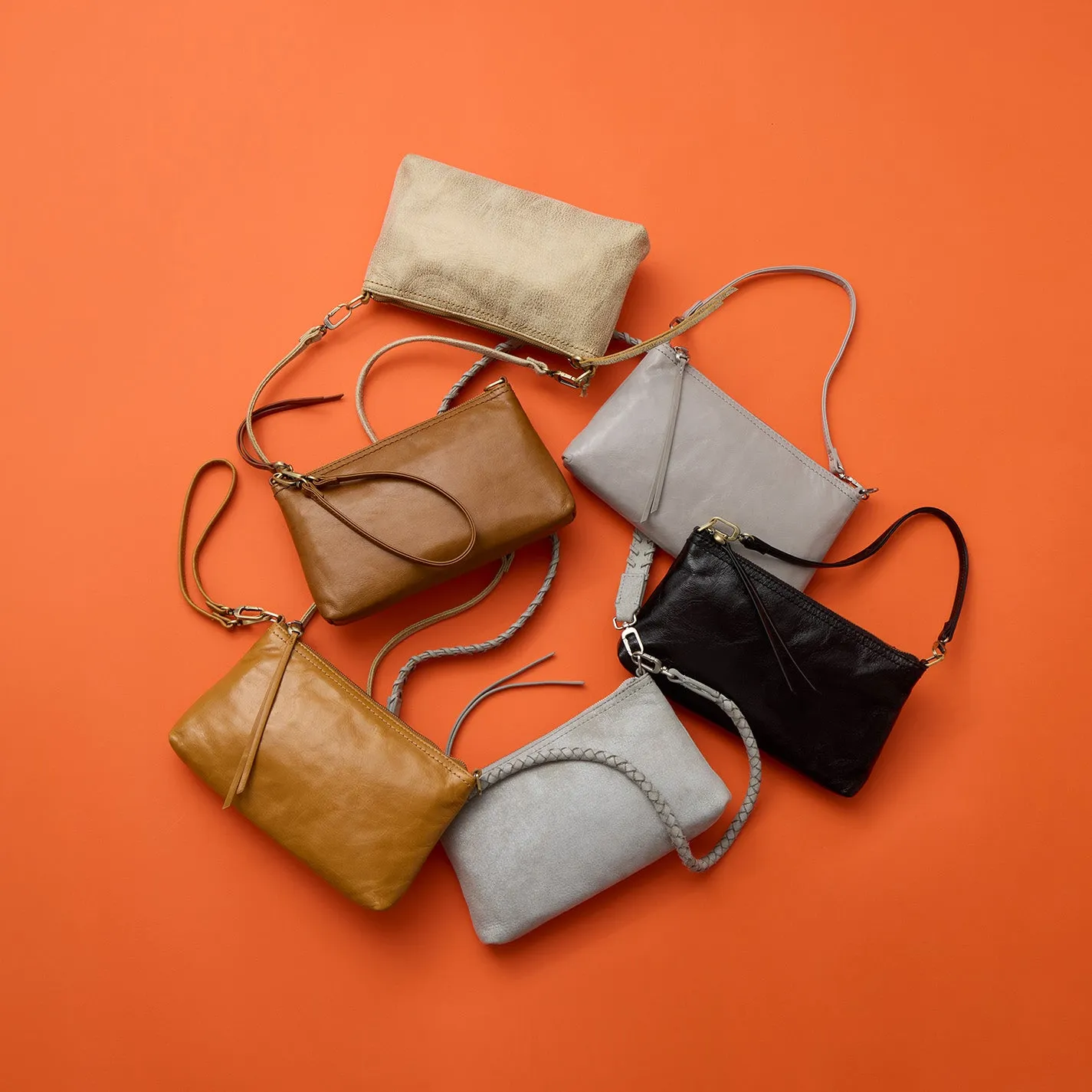 Darcy Crossbody In Polished Leather - Natural