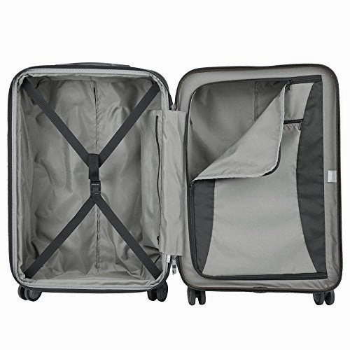 Delsey Luggage Helium Titanium 25" Exp. Spinner Trolley, Black