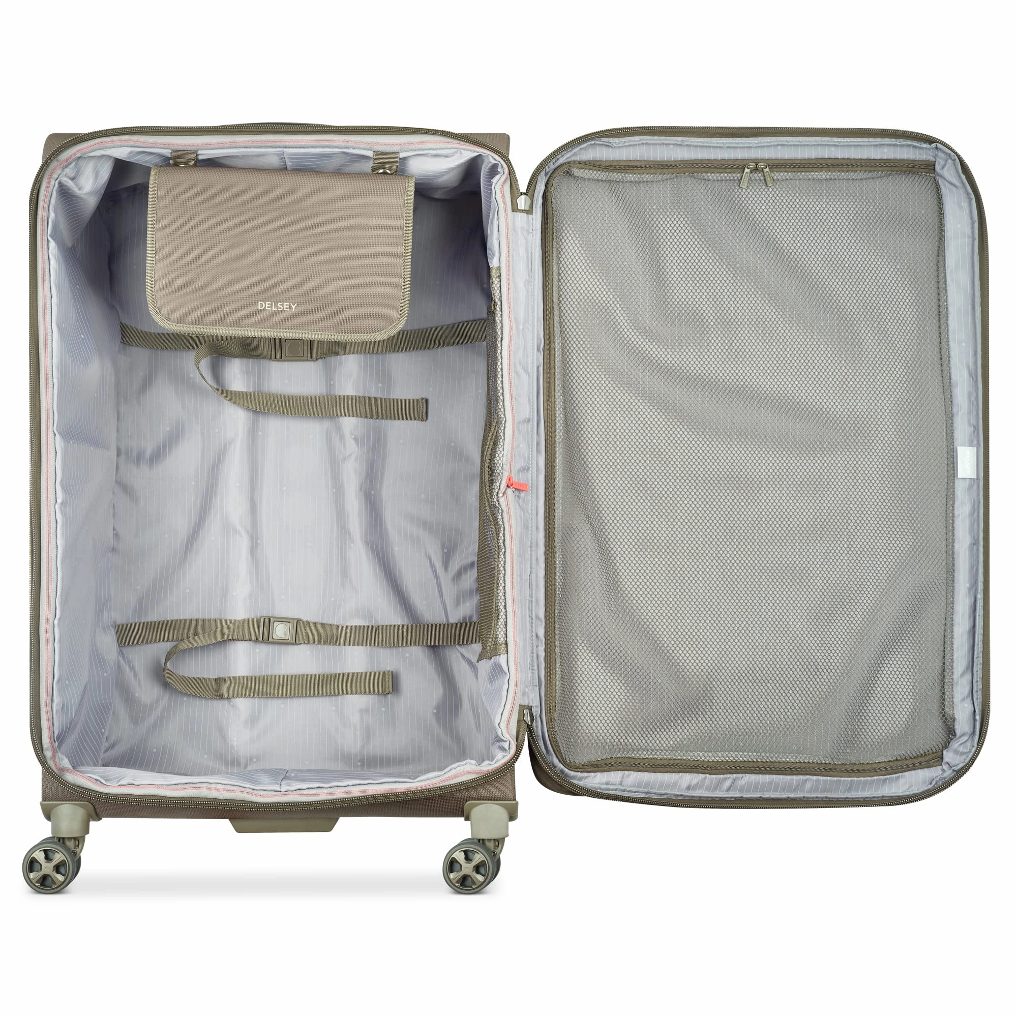 Delsey Paris Helium DLX Softside 3 Pc Expandable Luggage with Spinner Wheels