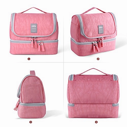 Designer Hanging Toiletry Bag| Travel Cosmetics Bag by HANKCLES| Waterproof Nylon Organizer for