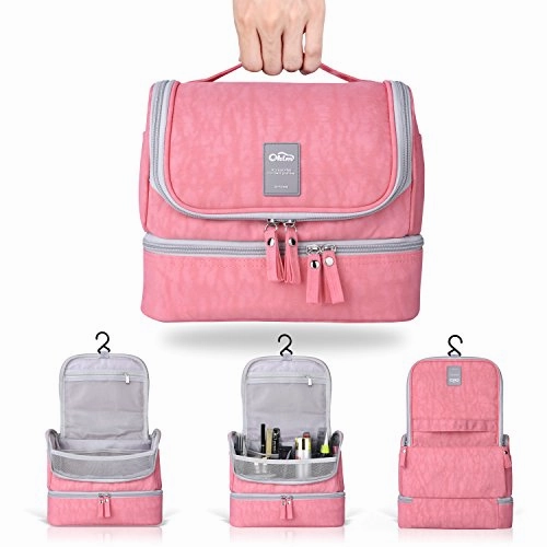 Designer Hanging Toiletry Bag| Travel Cosmetics Bag by HANKCLES| Waterproof Nylon Organizer for