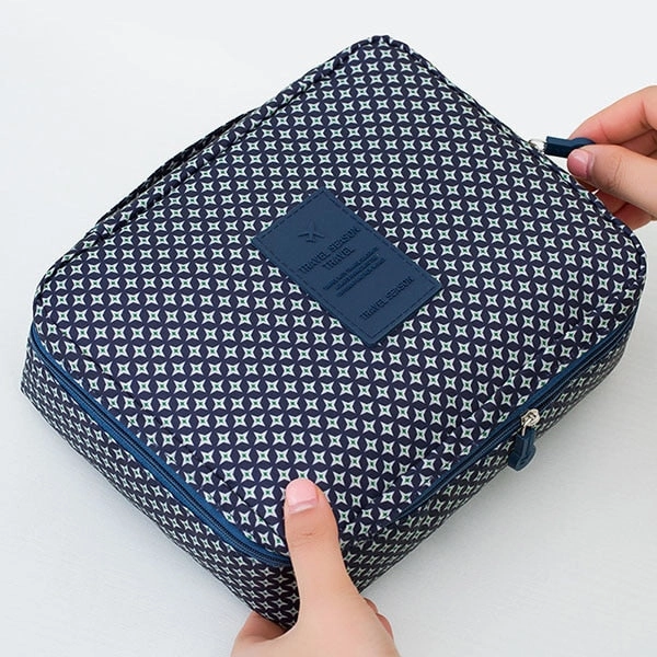 Dinmiwellwomen Makeup Bag Cosmetic Bag Case Make Up Organizer Toiletry Storage  Rushed Floral Nylon