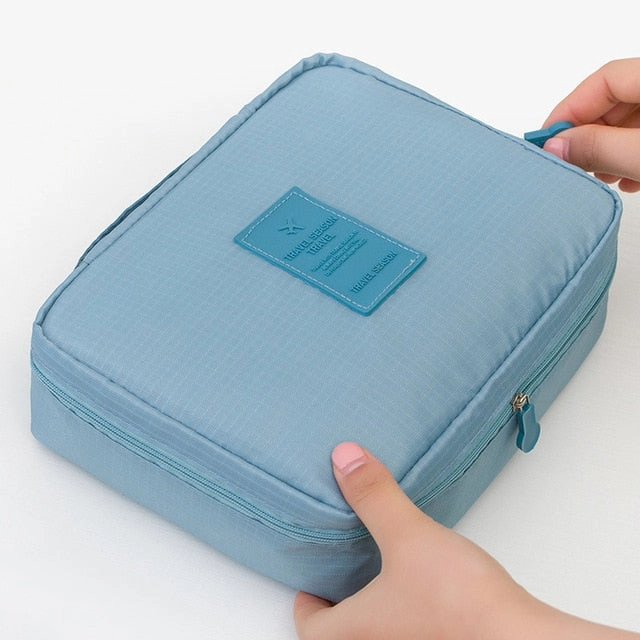 Dinmiwellwomen Makeup Bag Cosmetic Bag Case Make Up Organizer Toiletry Storage  Rushed Floral Nylon