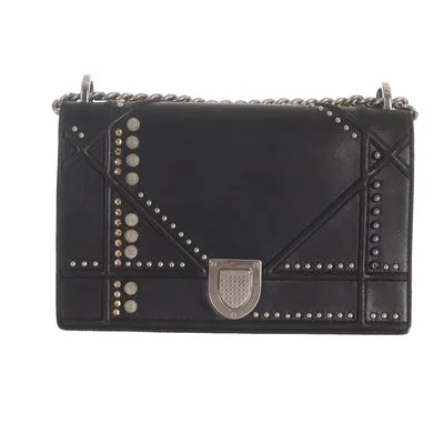 Dior Black Diorama Chain Bag #8E - Preloved Designer Shoulder Bag