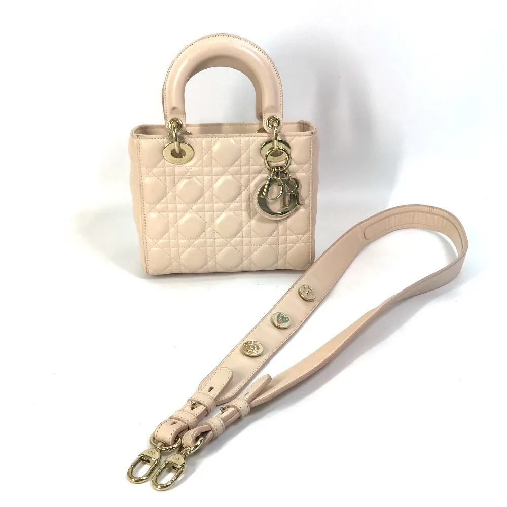 Dior Handbag leather beige Shoulder Bag Crossbody bag Lady Dior Women Used