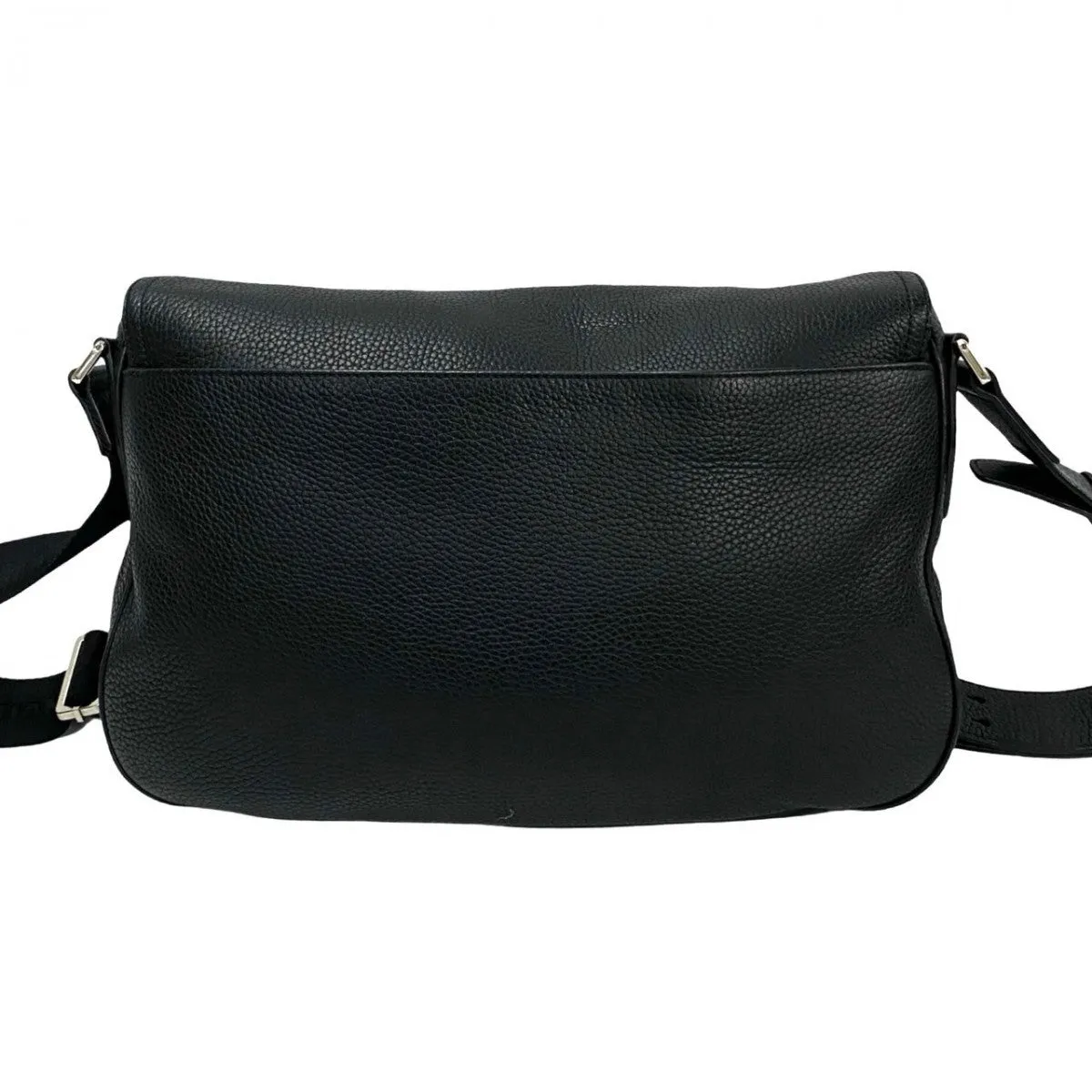 Dior Shoulder Bag leather black logo Saddle Messenger mens Used