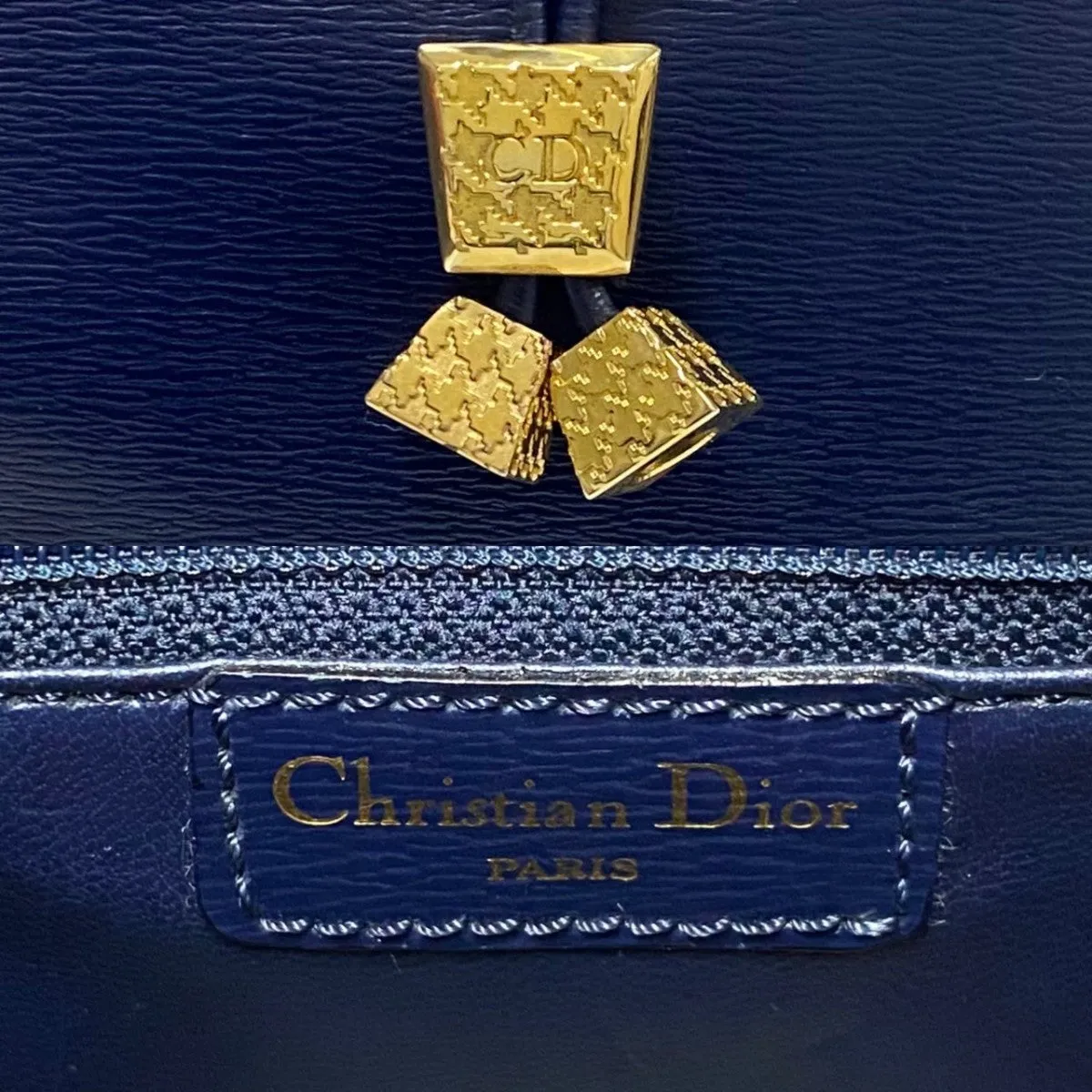 Dior Shoulder Bag leather Navy