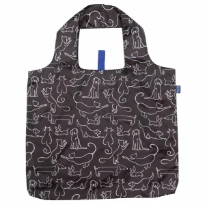 Dog And Cat Blu Bag Reusable Shopping Bag - Machine Washable