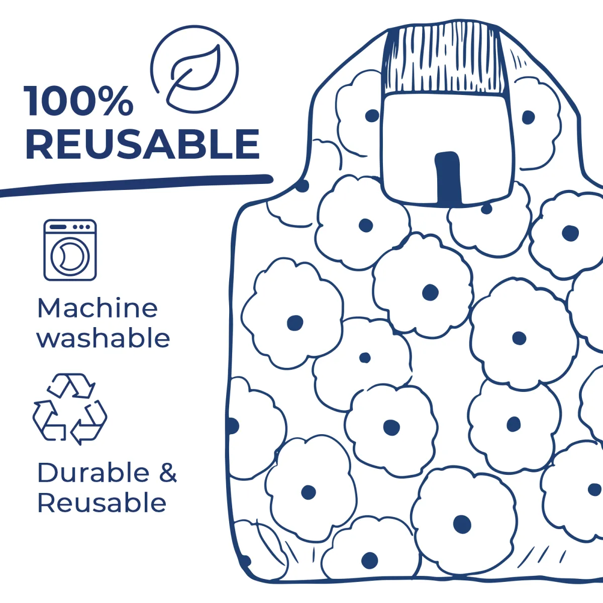 Dog And Cat Blu Bag Reusable Shopping Bag - Machine Washable