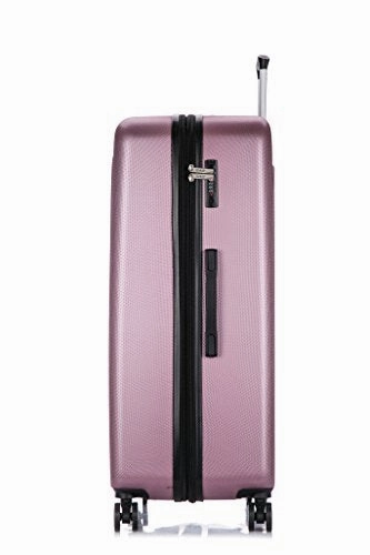 DUKAP Luggage Crypto Lightweight Hardside 3 piece set 20''/28''/32'' Rose Gold