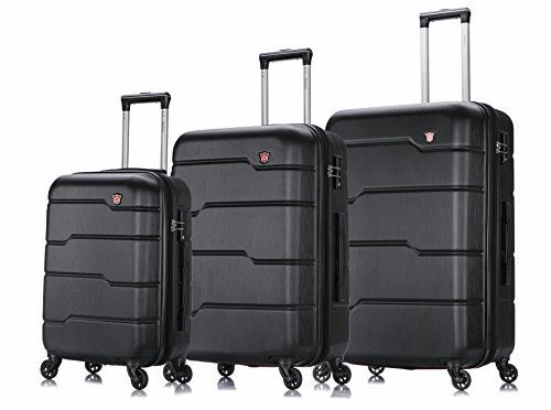 Dukap Rodez Lightweight Hardside 3 Piece Set 20''/24''/28'' Black