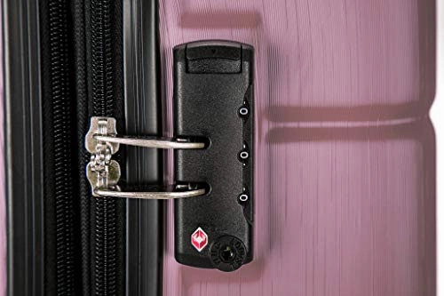 DUKAP Rodez Lightweight Hardside Spinner Luggage 24'' inch - Rose Gold