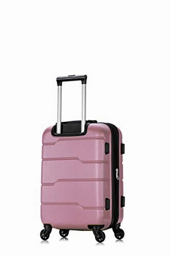DUKAP Rodez Lightweight Hardside Spinner Luggage 24'' inch - Rose Gold