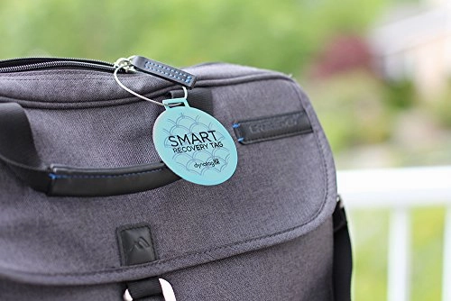 Dynotag Web/Gps Enabled Qr Smart Deluxe Steel Luggage Tag & Braided Steel Loop (Turquoise)