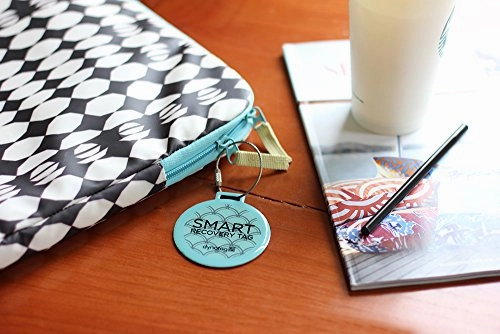 Dynotag Web/Gps Enabled Qr Smart Deluxe Steel Luggage Tag & Braided Steel Loop (Turquoise)