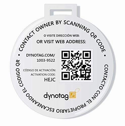 Dynotag Web/Gps Enabled Qr Smart Deluxe Steel Luggage Tag & Braided Steel Loop (Turquoise)