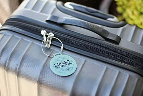 Dynotag Web/Gps Enabled Qr Smart Deluxe Steel Luggage Tag & Braided Steel Loop (Turquoise)