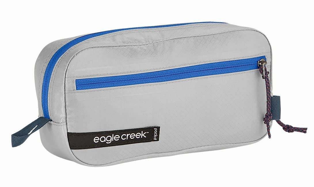 eagle creek Pack-It Isolate Quick Trip XS Travel Toiletry Bag Made with Water-Repellant Poly Ripstop Fabric, Full-Length Zipper for Visibility and Zip Side Pockets