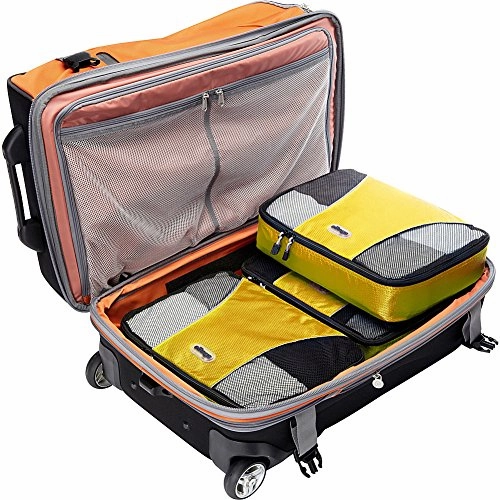 eBags Medium Packing Cubes for Travel - 3pc Set - (Canary)