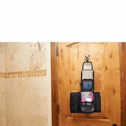eBags Pack-it-Flat Hanging Toiletry Kit for Travel - (Black)