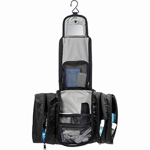 eBags Pack-it-Flat Hanging Toiletry Kit for Travel - (Black)