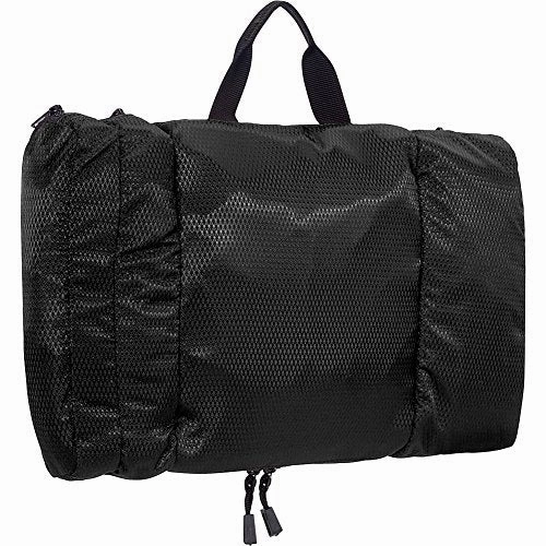 eBags Pack-it-Flat Hanging Toiletry Kit for Travel - (Black)