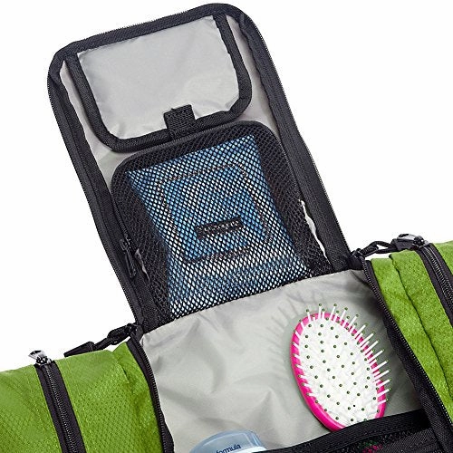 eBags Pack-it-Flat Hanging Toiletry Kit for Travel - (Grasshopper)