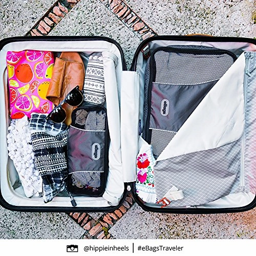 eBags Packing Cubes for Travel - 3pc Set - (Blue Dots Anyone?)