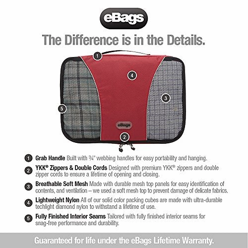 eBags Packing Cubes for Travel - 3pc Set - (Blue Dots Anyone?)