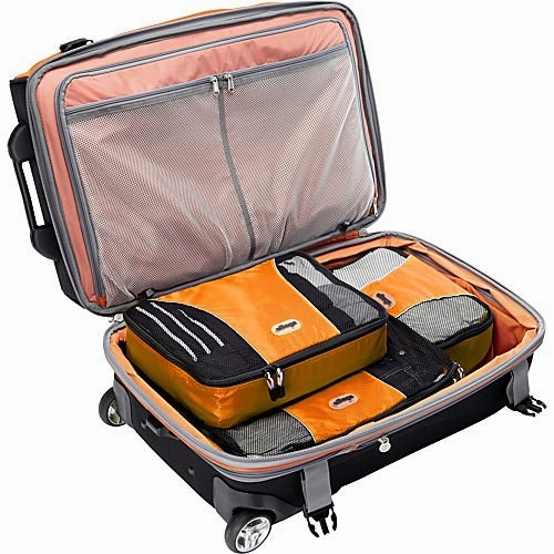 eBags Packing Cubes for Travel - 3pc Set - (Tangerine)