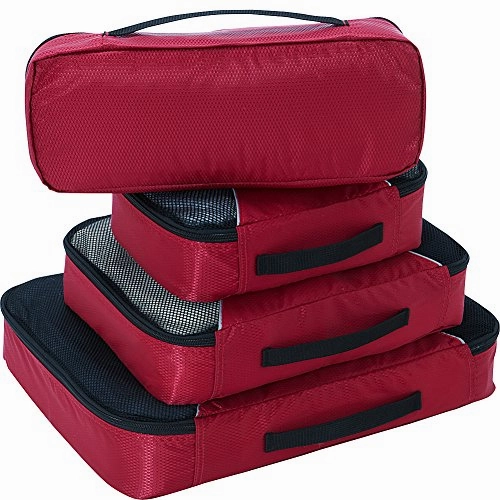 eBags Packing Cubes for Travel - 4pc Classic Plus Set - (Aquamarine)