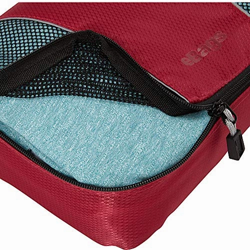 eBags Packing Cubes for Travel - 4pc Classic Plus Set - (Aquamarine)