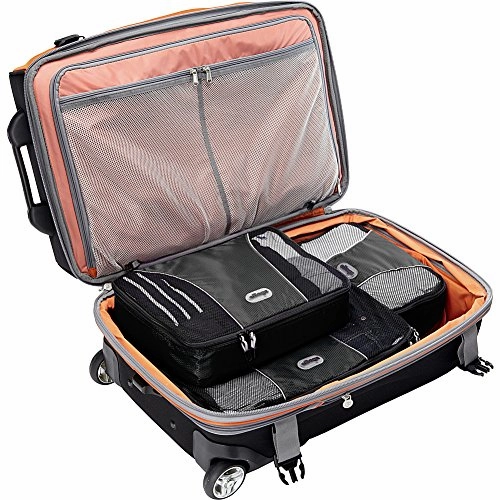 eBags Packing Cubes for Travel - 6pc Value Set - (Black)
