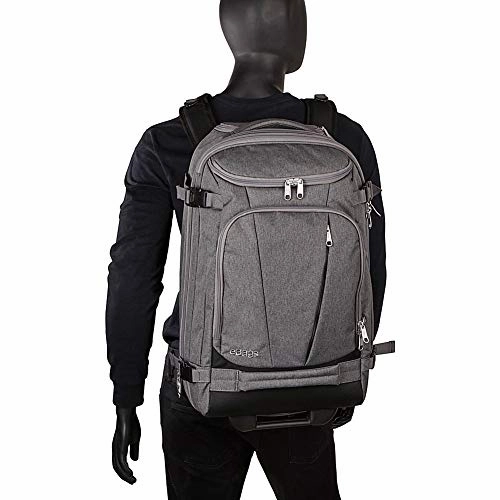 eBags TLS Mother Lode Rolling Weekender 22" Travel Backpack with Wheels - Carry-On - (Black)