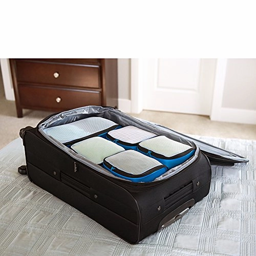 eBags Ultralight Travel Packing Cubes - Lightweight - Ultimate Packer Organizers - 7pc Set - (Black)