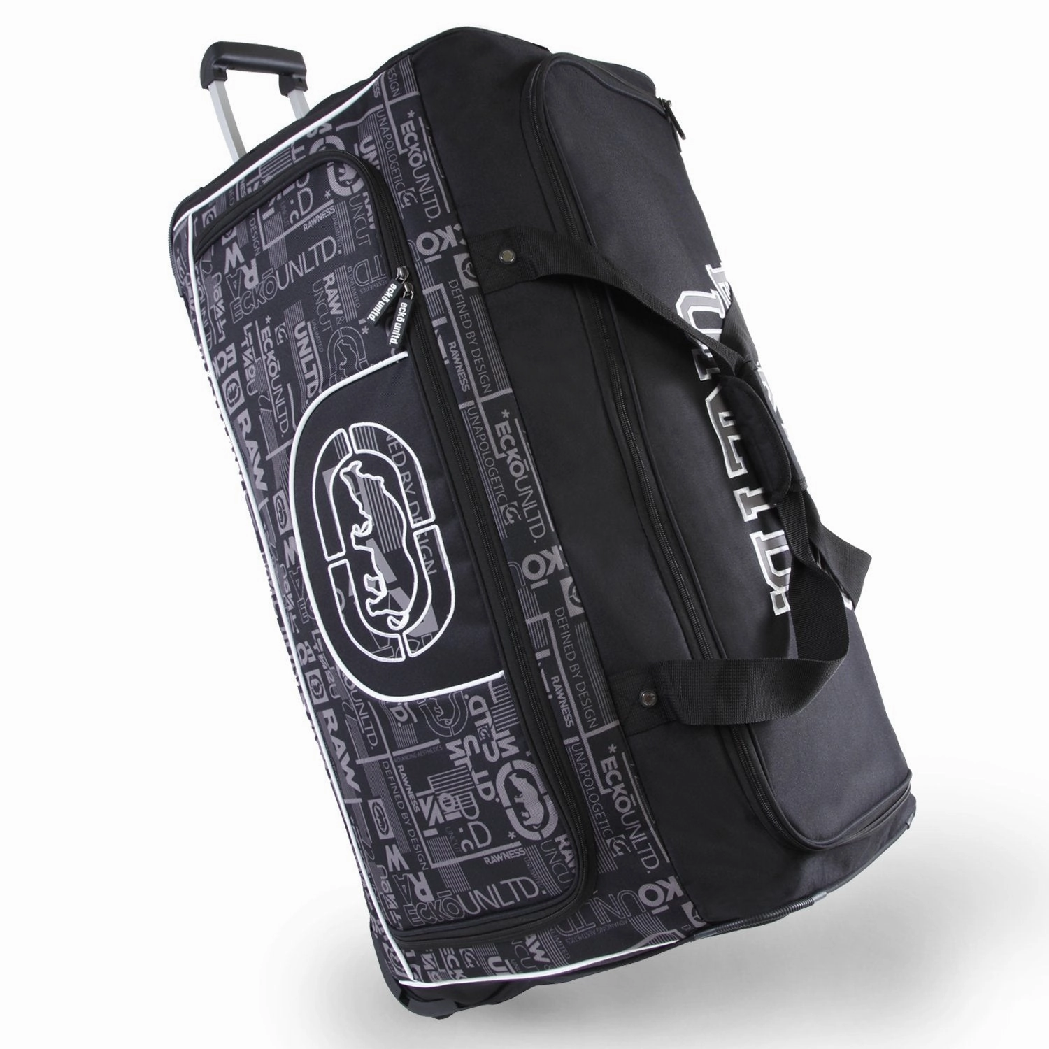 Ecko Unltd. 32" Alpha Rolling Duffel, Black/Grey
