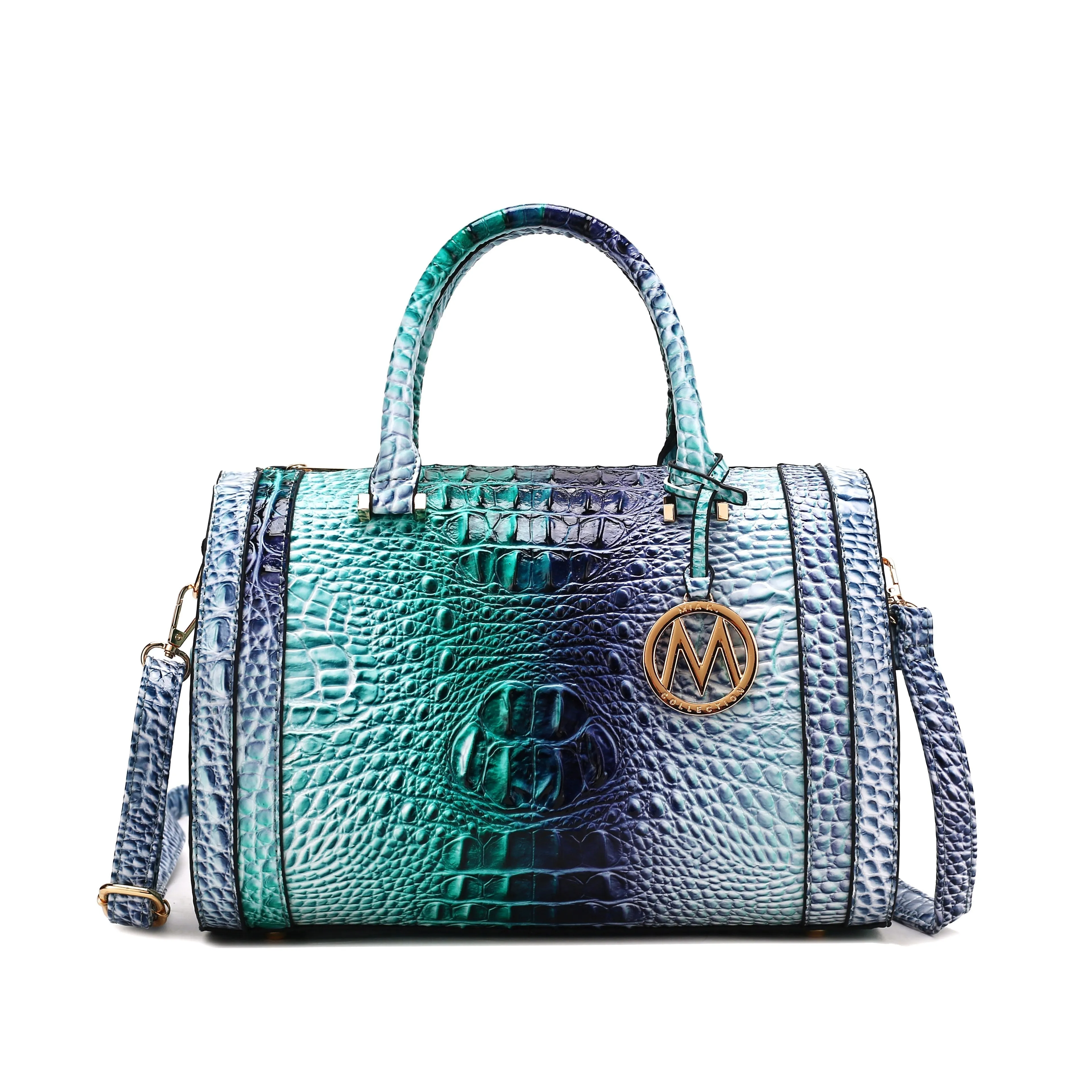 Eleanor Gradient Croc Shoulder Bag