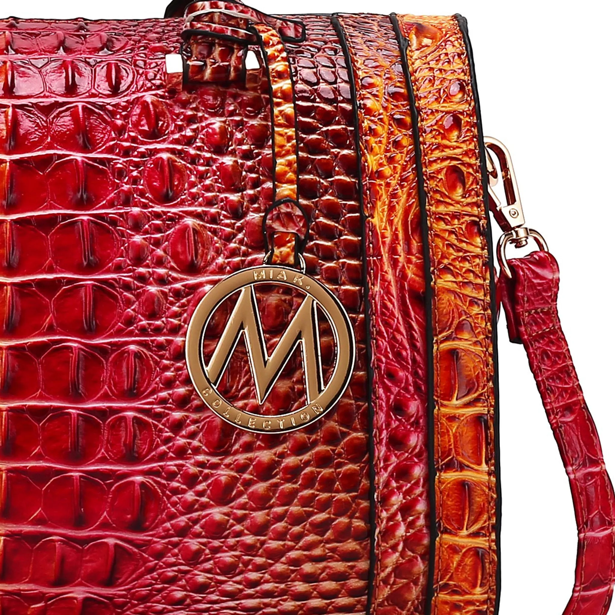 Eleanor Gradient Croc Shoulder Bag