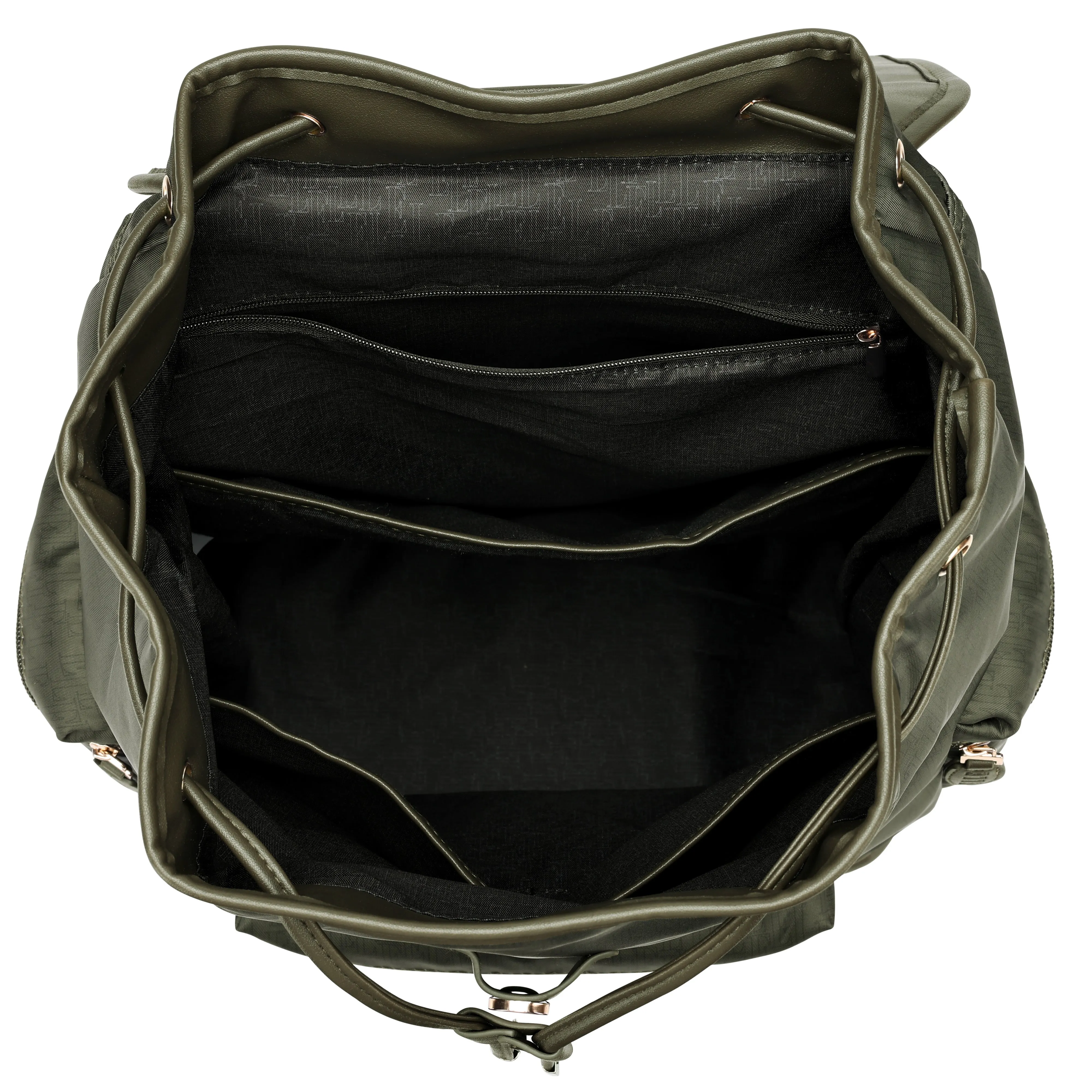 ELLE Wayfarer 23L Monogram Travel Backpack | Olive Green
