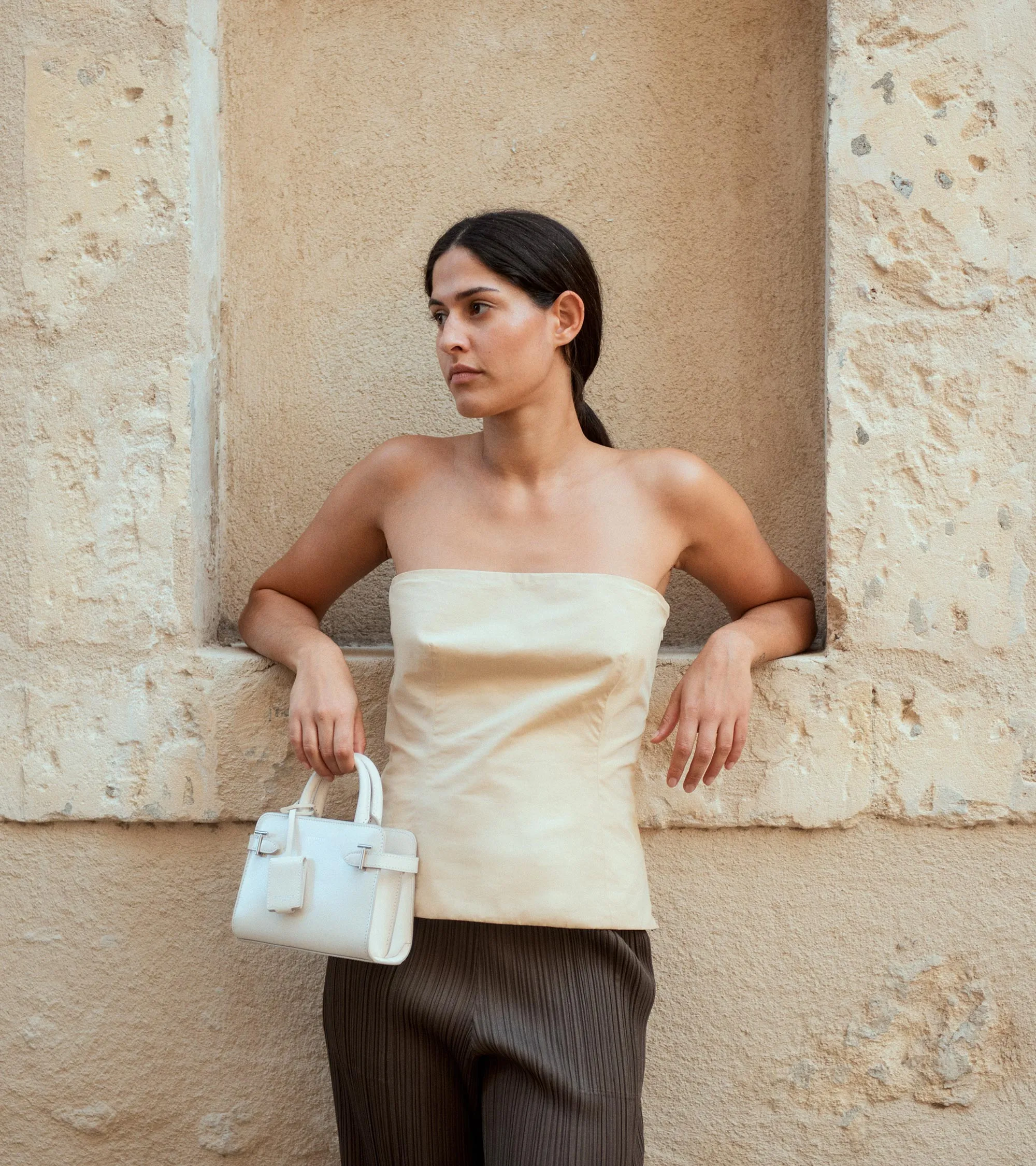 Emilie mini handbag in patent leather
