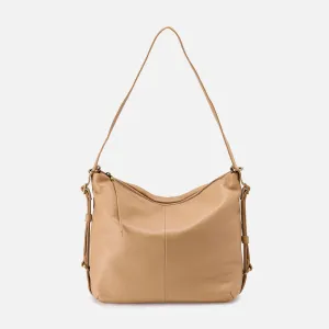 Emily Convertible Backpack In Pebbled Leather - Porcini