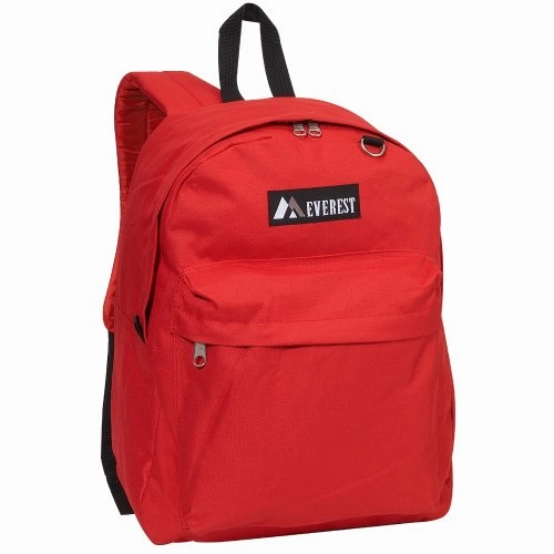 Everest Luggage Classic Backpack, Red, Large