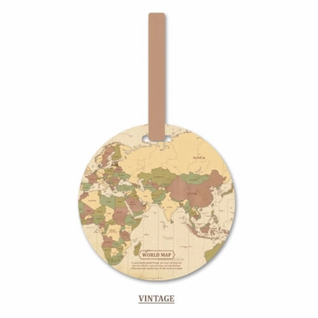 Fashion Map Luggage Tag Women Travel Accessories Silica Gel Suitcase Id Address Holder Baggage