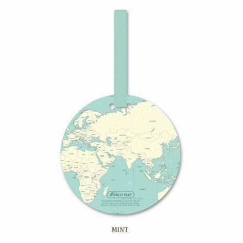 Fashion Map Luggage Tag Women Travel Accessories Silica Gel Suitcase Id Address Holder Baggage